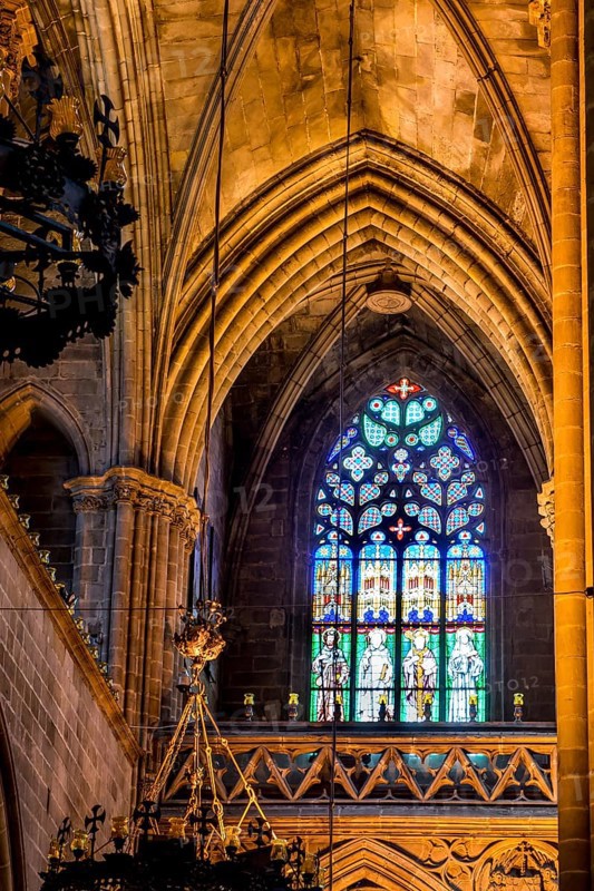 Das Innere der Kathedrale von Barcelona, Barcelona, Spanien