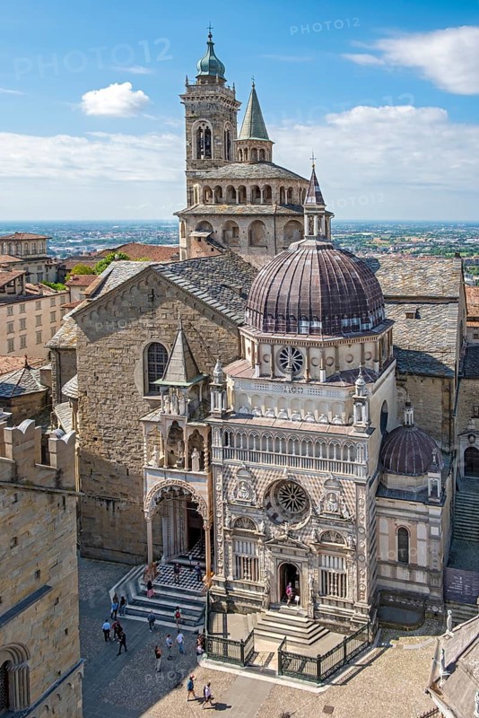 Colleoni Chapel, Cappella Colleoni and Basilica di Santa Maria Maggiore, Citta alta, Bergamo, Italy, Europe