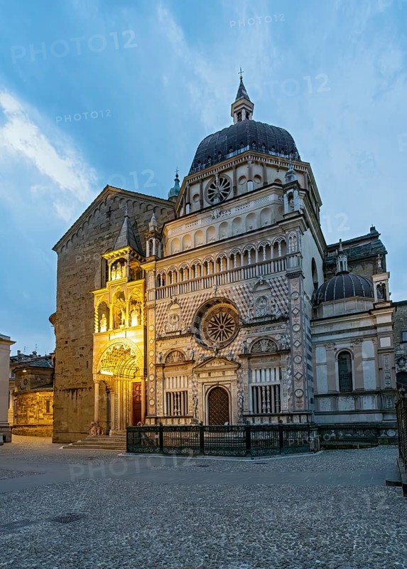 Colleoni Chapel, Cappella Colleoni and Basilica di Santa Maria Maggiore, Citta alta, Bergamo, Italy, Europe