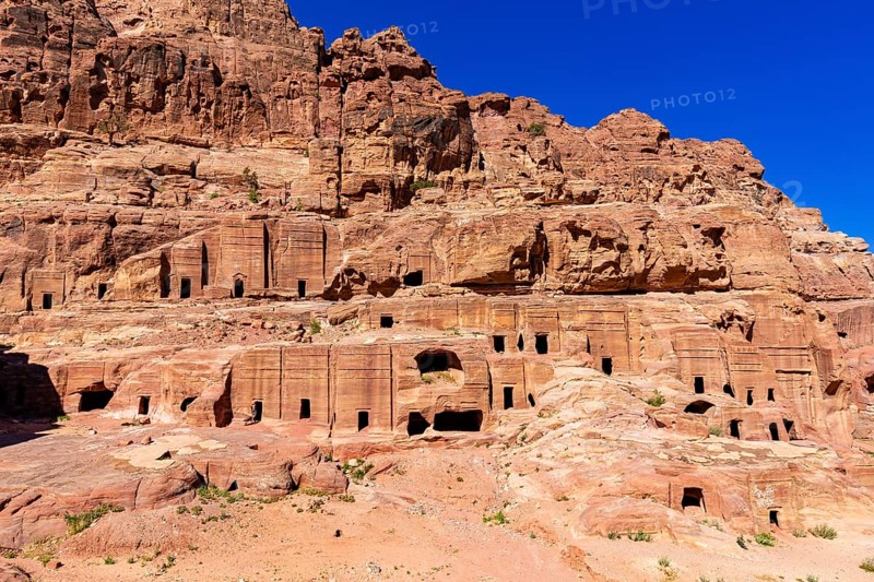 The tombs of the Street of Facades, Petra, Jordan, Asia