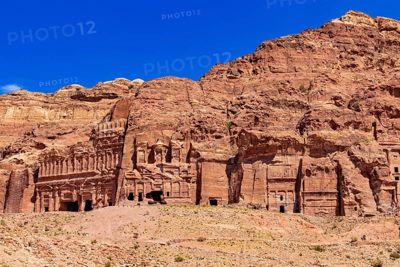 The Royal Tumbs (with the Palace Tumb, the Corithian Tumb), Petra, Jordan, Asia