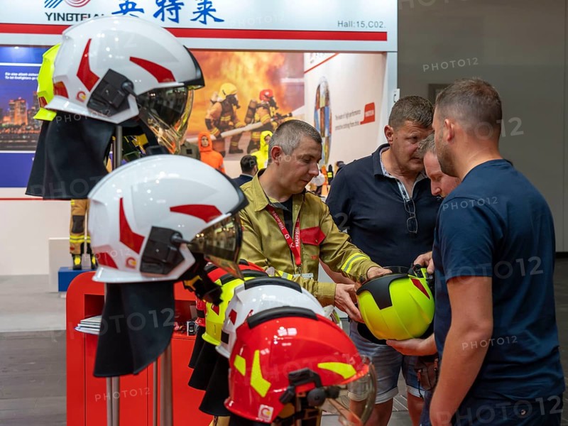 Interschutz 2022 trade fair in Hanover, the world's largest trade fair for fire, rescue and disaster control technology, equipment, over 1300 exhibitors from 50 countries, personal protective equipment
