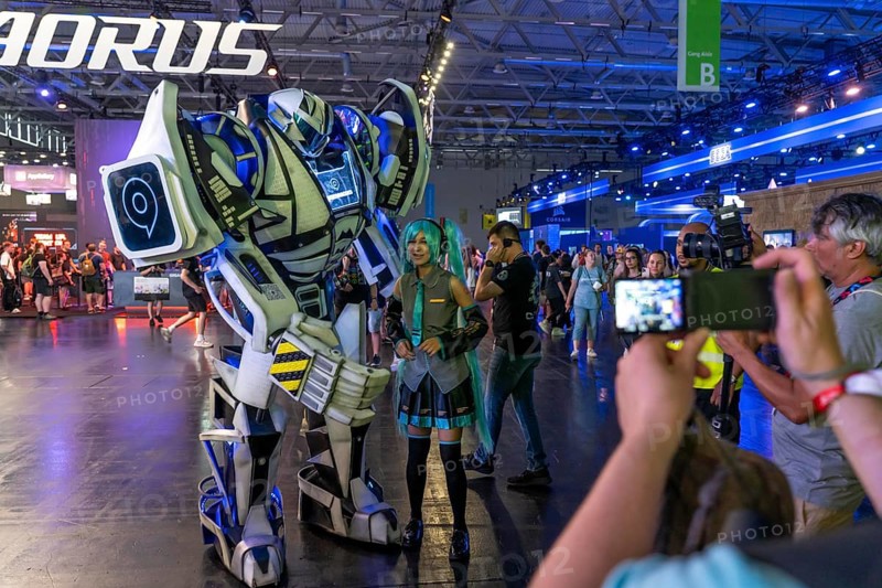 Gamescom, the world's largest trade fair for video and computer games, game character actors, cosplay, in Cologne, Germany, Europe