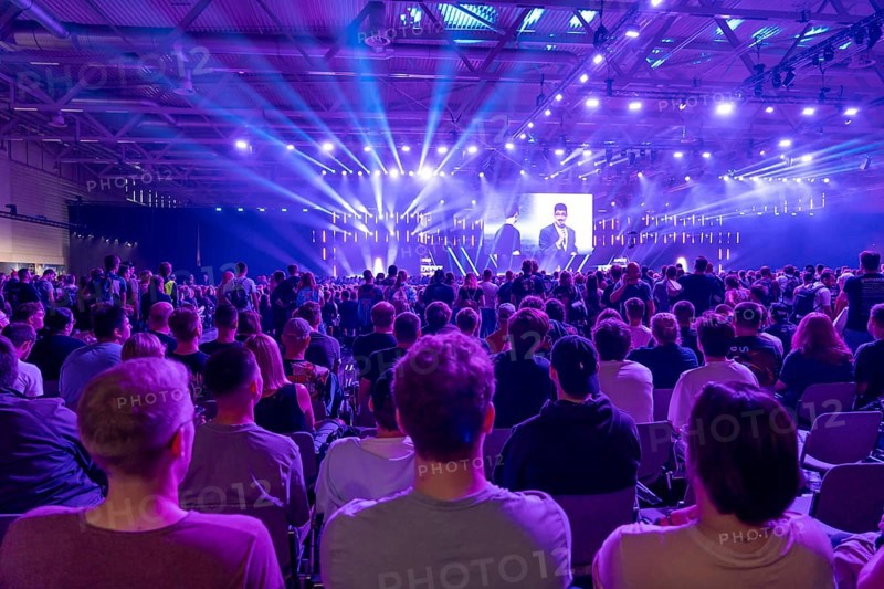 Gamescom, the world's largest trade fair for video and computer games, hardware and software presentations, competitions, in Cologne, Germany, Europe
