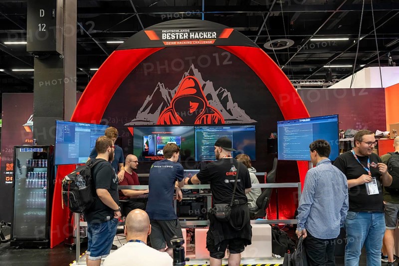 Gamescom, the world's largest trade fair for video and computer games, hacker scene, competition Germany's best hacker, in Cologne, Germany, Europe