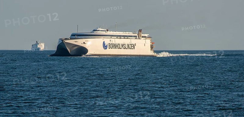 The Bornholm Line catamaran ferry Express 1, that operates the Baltic Sea between Rönne on Bornholm, Denmark and Ystad in Sweden, Scandinavia