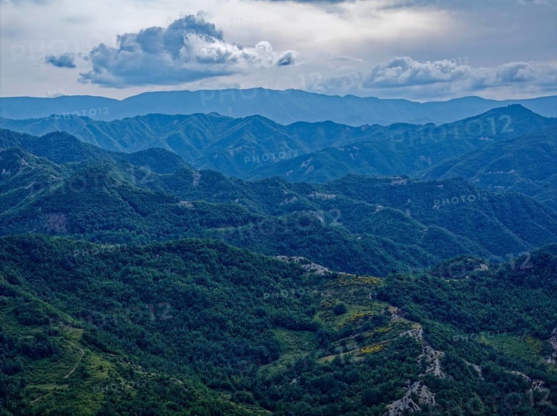 Mountain landscape in the Foreste Casentinesi National Park in the Apennines in Romagna. Gamberini, Emilia Romagna, Italy, Southern Europe, Europe
