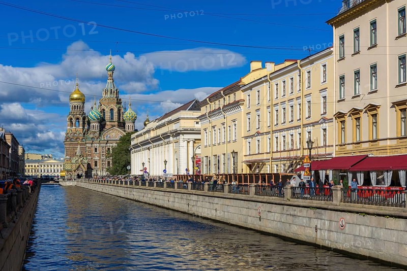 The russian orthodox church of the Savior on the spilled blook in Saint Petersburg