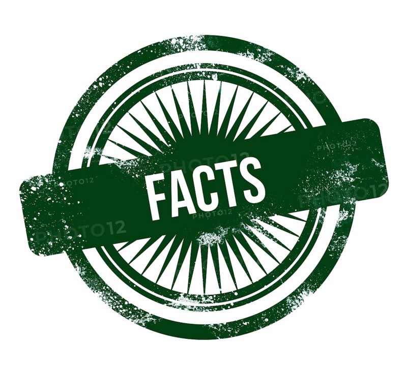 Facts, green grunge stamp