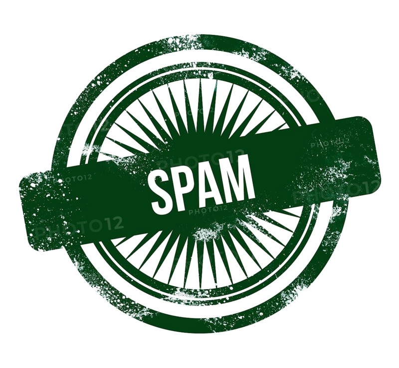 Spam, green grunge stamp