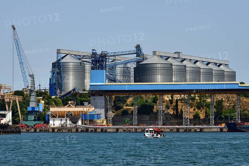 Sevastopol, Crimea, July 3, 2019. Grain terminal with capacity of 170 thousand tons