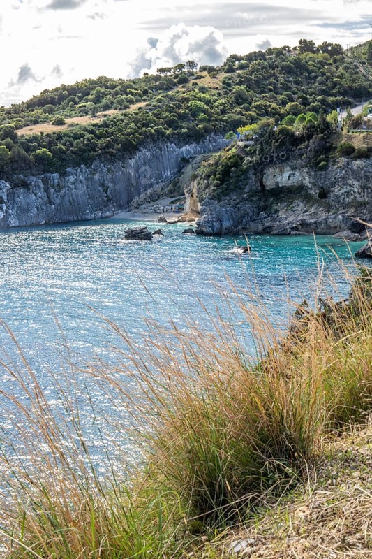 Great typical Greek landscape, Mediterranean nature of Greece. Landscape shot during the day on Zakynthos, Ionian Islands, Greece, Europe