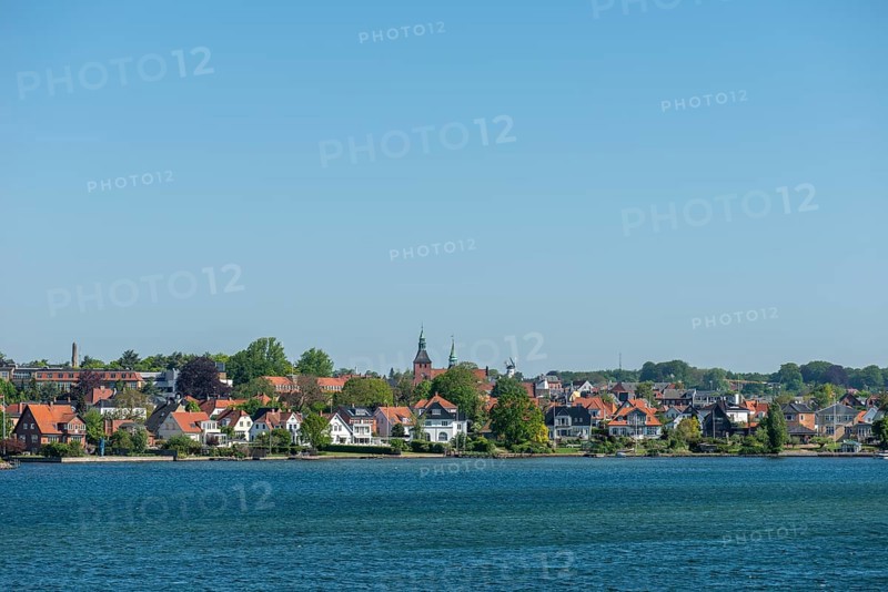 Svendborg, cityscape, maritime living by the sound, Vor Frue Kirke, Church of Our Dear Lady, detached houses, Fyn, island of Funen, Denmark, Europe