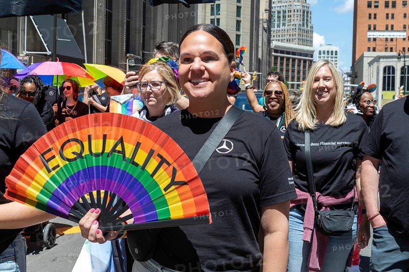 Detroit, Michigan USA, 9 June 2024, Gay, lesbian, bisexual, and transgender activists and their allies marched for equality in the Motor City Pride parade