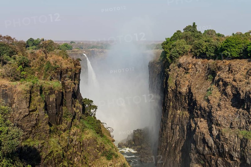 The great Victoria Falls near Livingstone in Zimbabwe