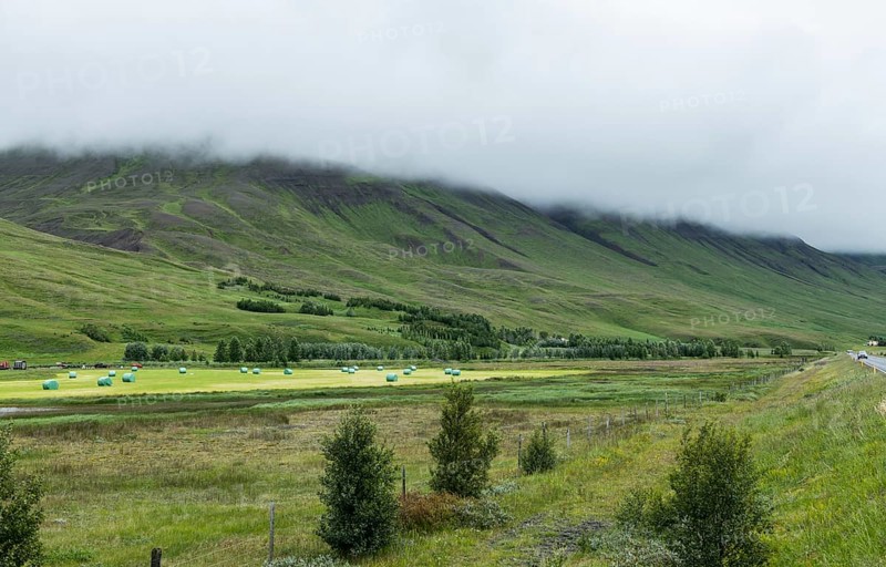 Icelandic scenery in the northern part of the country at a cloudy day