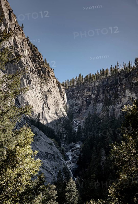 Gorge in Yosemite National Park with a small creek