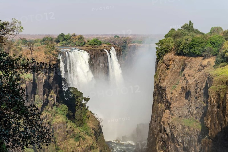 The great Victoria Falls near Livingstone in Zimbabwe
