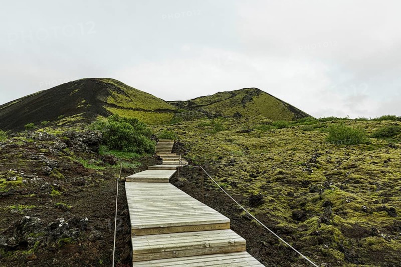 Grabrok Crater in the western region of Iceland
