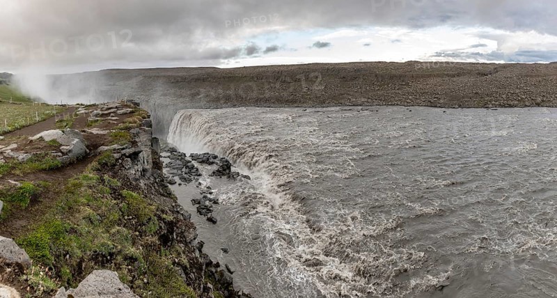 Famous Dettifoss waterfall in the northern part of Iceland (without people)