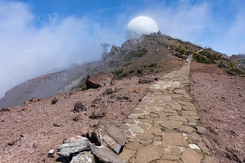 Hiking trail on the Pico do Arieiro Madeira Portugal