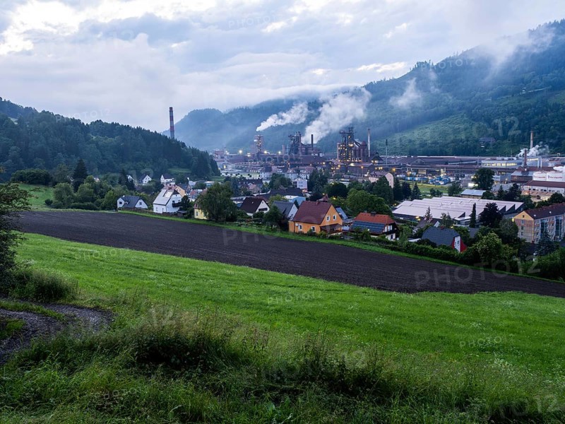 Voestalpine steelworks in the Donawitz district, known for the first application of the Linz-Donawitz process for steel production, Leoben, Styria, Austria, Europe