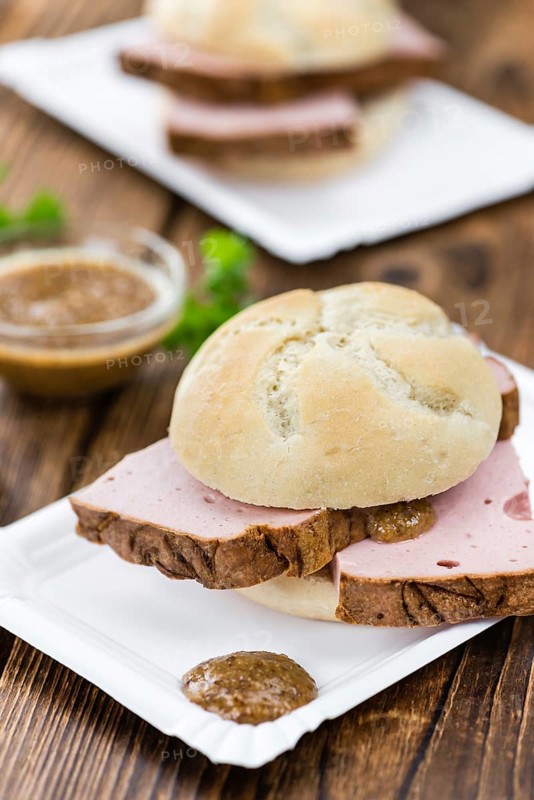 Homemade Meat Loaf on vintage background (selective focus, close-up shot)