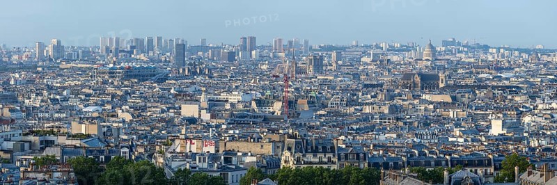 Panorama of Paris from the Sacré-Cur de Montmartre Basilica, Montmartre, Paris, ÃŽle-de-France, France, Europe