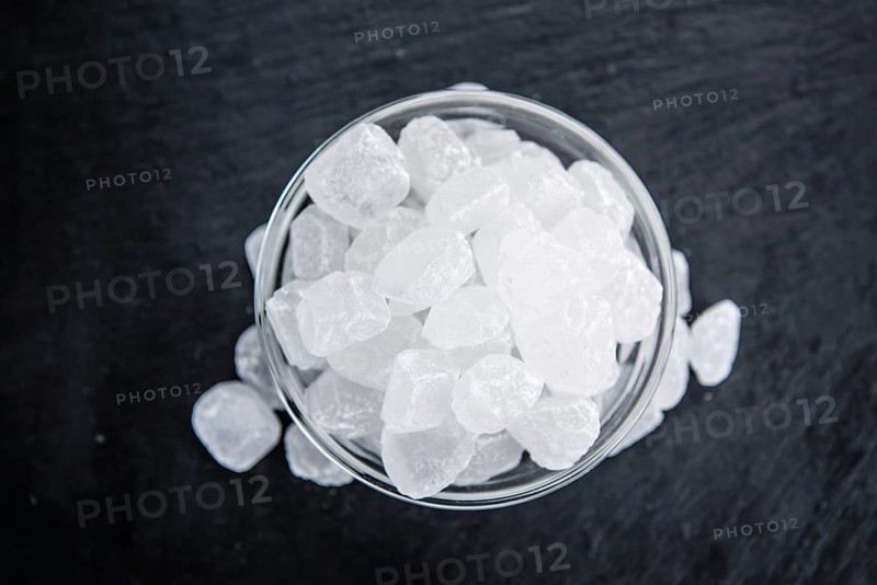 Portion of white Rock Candy (selective focus, close-up picture)