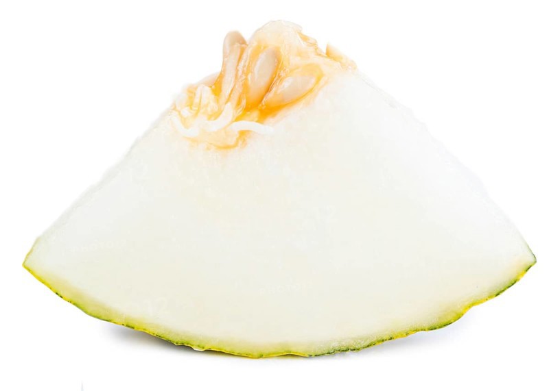 Portion of Futuro Melons (as close-up shot) isolated on white background