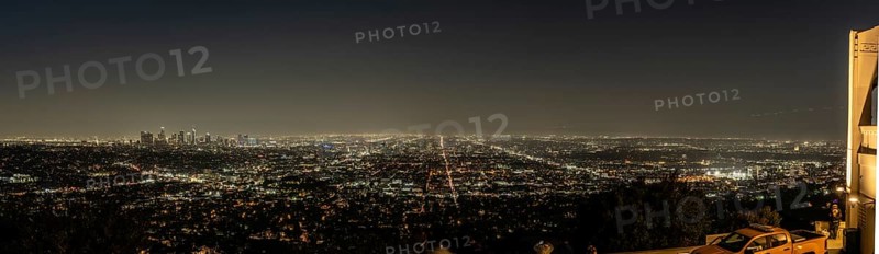 Sunset at Los Angeles, California, USA. View from Griffith Observatory