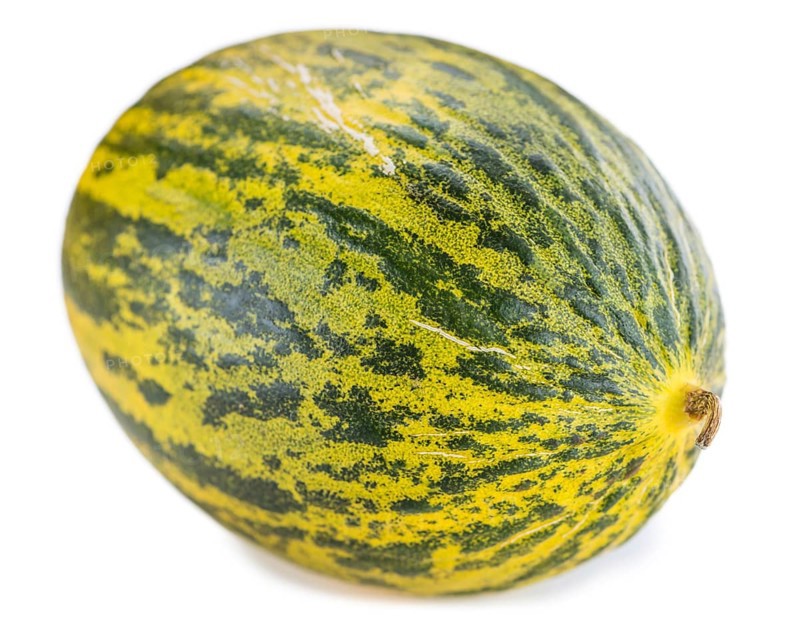 Portion of Futuro Melons (as close-up shot) isolated on white background