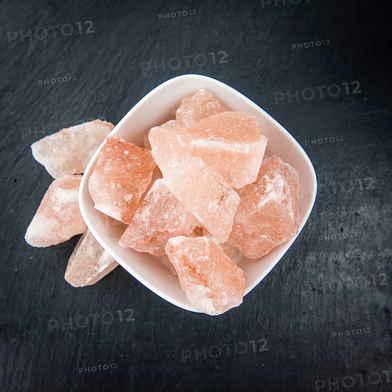 Pink himalayan Salt (selective focus) asdetailed close-up shot