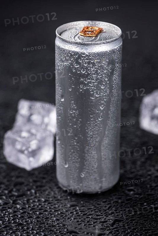 Some fresh Energy Drinks on a vintage slate slab, selective focus, close-up shot