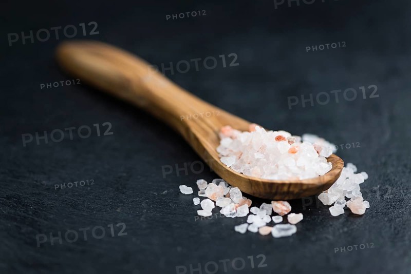 Some Pink Salt on a vintage slate slab (selective focus)