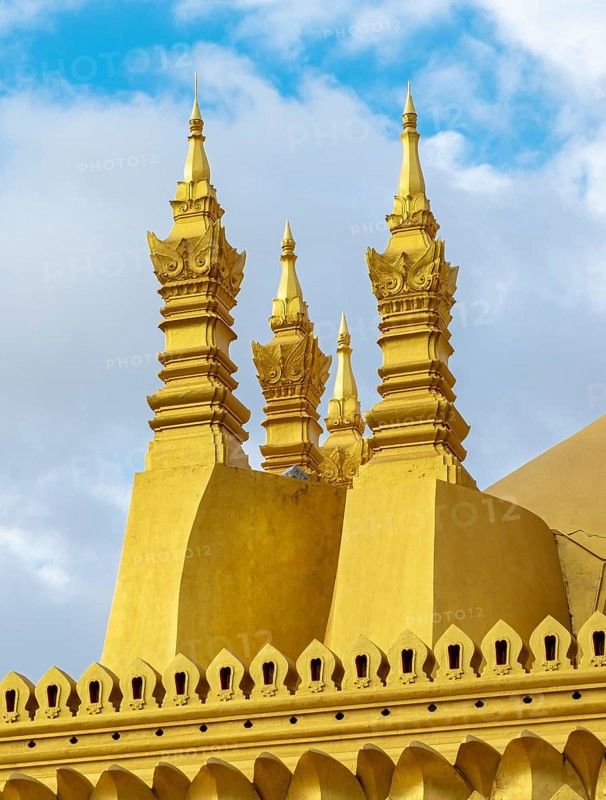 Architectural detail, Pha That Luang, Vientiane, Laos, Asia