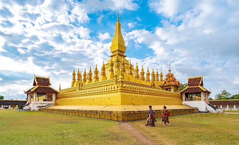 Pha That Luang stupa, Vientiane, Laos, Asia