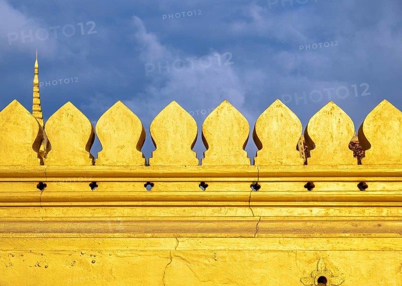 Architectural detail, Pha That Luang, Vientiane, Laos, Asia