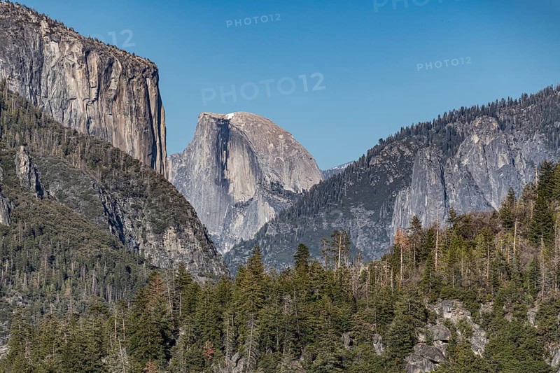 Scenic view in Yosemite NP with the Half Dome