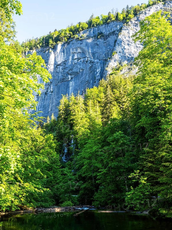 Morning atmosphere, Gössler Wand in the morning light, near Gössl, Salzkammergut, Styria, Austria, Europe