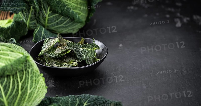 Savoy Chips on a vintage looking slate slab (selective focus)