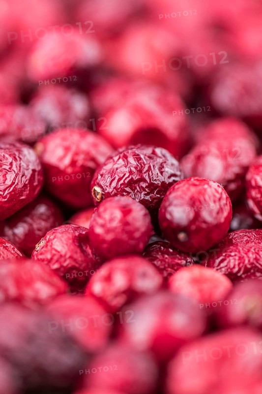 Some Dried Cranberries (close-up shot, selective focus)
