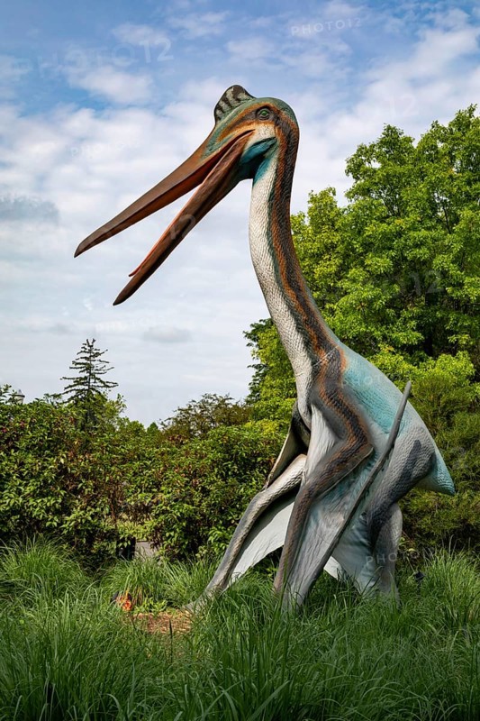 Detroit, Michigan, The Dinosauria exhibit at the Detroit Zoo. The walk-through exhibit contains over 25 animatronic dinosaurs
