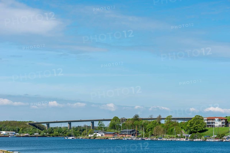 Sonderborg, Als, town of Sonderburg, Alesund Bridge, sailing harbour, Alsen Island, Flensburg Fjord, Baltic Sea, Denmark, Europe