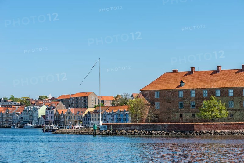 Sonderborg, Als, town of Sonderburg, brick building of Sonderburg Castle, Museum of Cultural History, Alsen Island, Flensburg Fjord, Baltic Sea, Denmark, Europe
