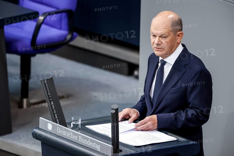 Federal Chancellor Olaf Scholz makes a government declaration in the German Bundestag, Berlin, 06/06/2024, Berlin, Berlin, Germany, Europe