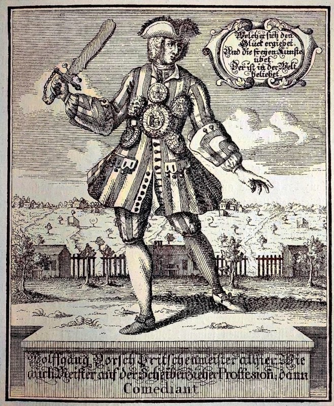 Wolf or Wolffgang Dorsch, actor and ceremonial master of the Nuremberg shooting company, actor and plank master and master of the disc-pulling profession in Nuremberg, Germany, digital reproduction of an original from the 19th century, original date unknown, Europe