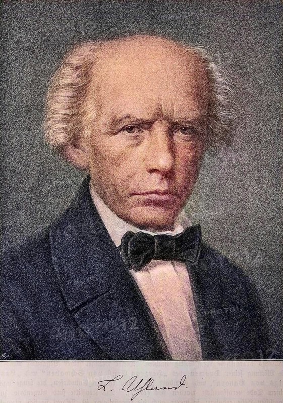 Johann Ludwig Louis Uhland, 26 April 1787, 13 November 1862, was a German poet, literary scholar, lawyer and politician, digital reproduction of an original from the 19th century, original date unknown