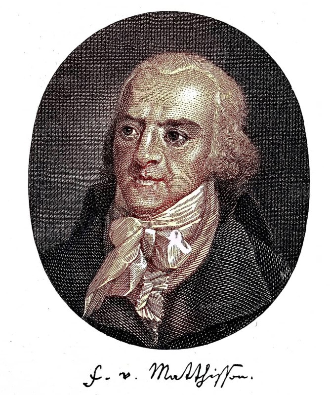 Friedrich von Matthisson, 23 January 1761, 12 March 1831, was a German lyricist, librarian and prose writer, digital reproduction of an original from the 19th century, original date unknown