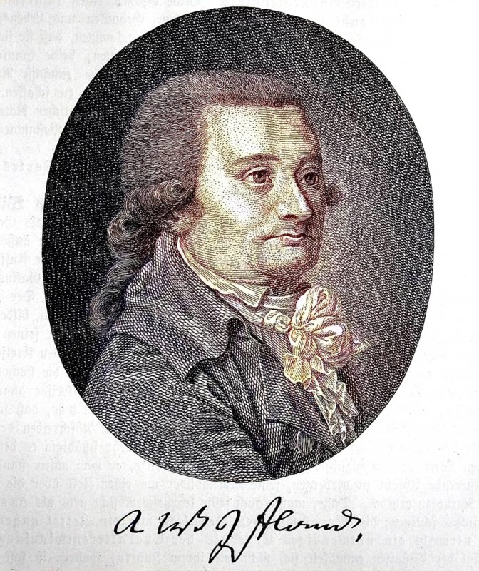 August Wilhelm Iffland, 19 April 1759 - 22 September 1814, was a German actor, intendant and playwright, digital reproduction of an original 19th-century work, original date unknown